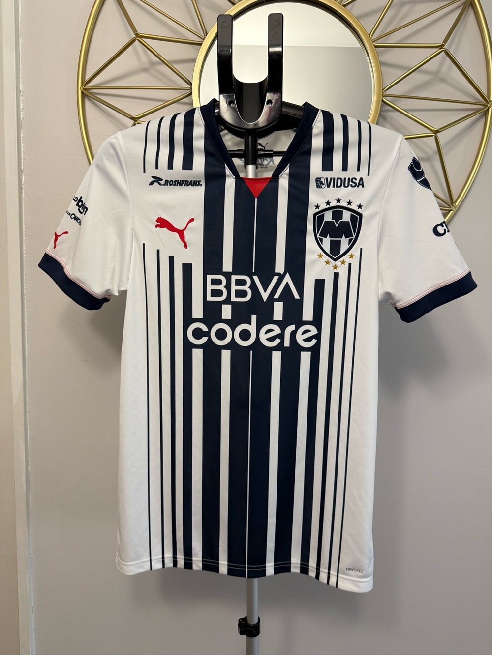 Puma Monterrey 2023/24 Home Soccer Jersey - White & Navy